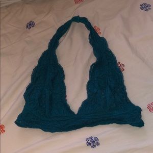 teal urban outfitters halter bralette